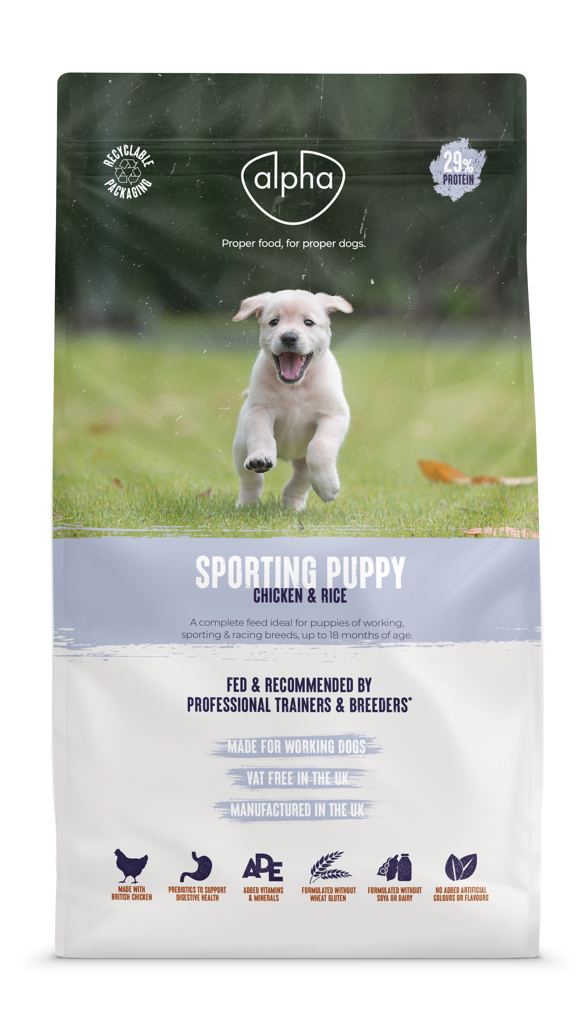 Alpha Sporting Puppy Chicken & Rice 15kg