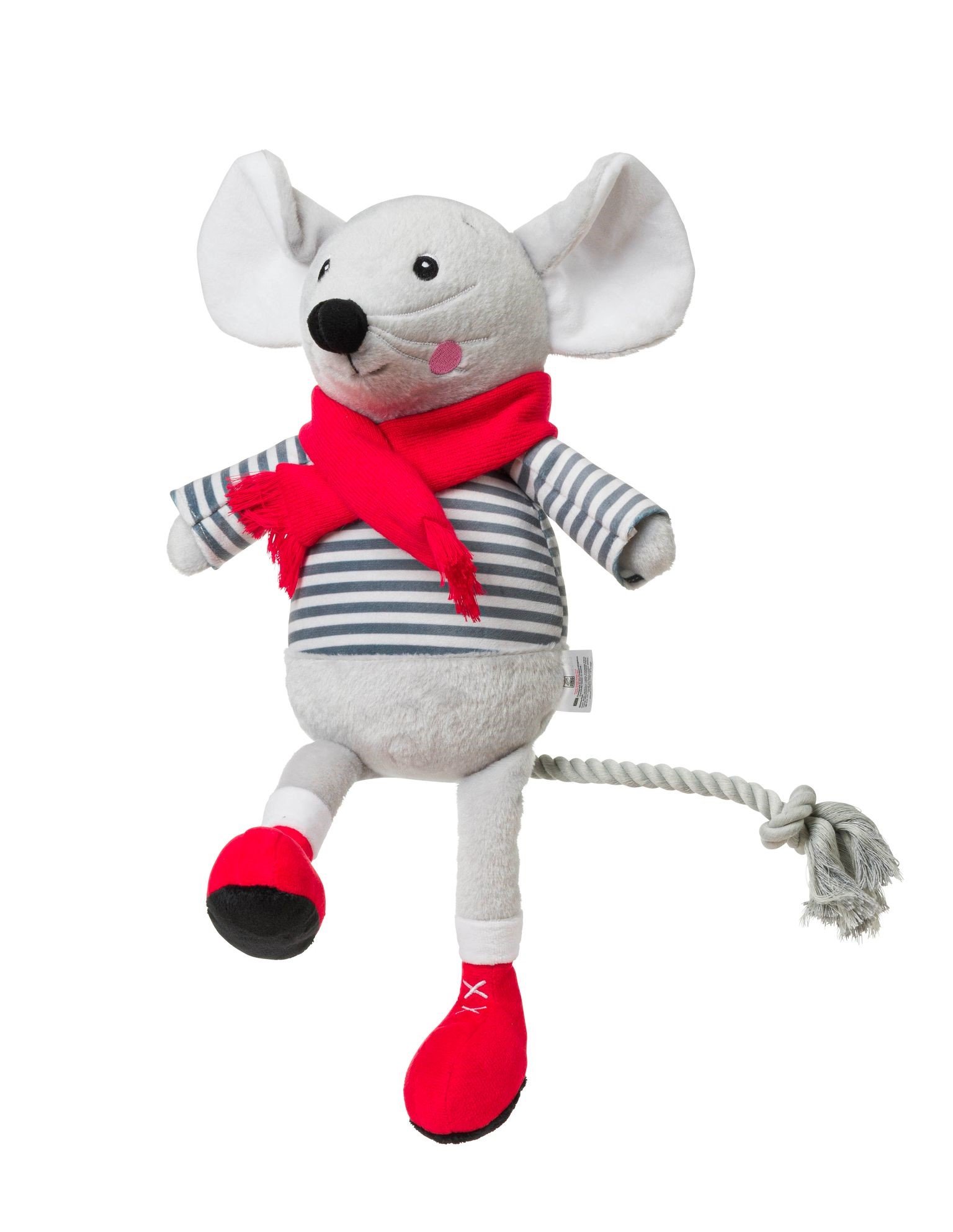 HOP Xmas Merry Mouse Rope Dog Toy Small