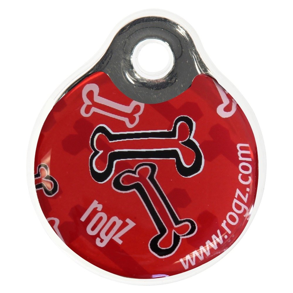 Rogz ID Tagz Instant Resin Tag Red Bone Large